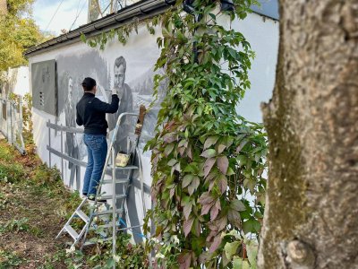 Mural na Basenach Wisła